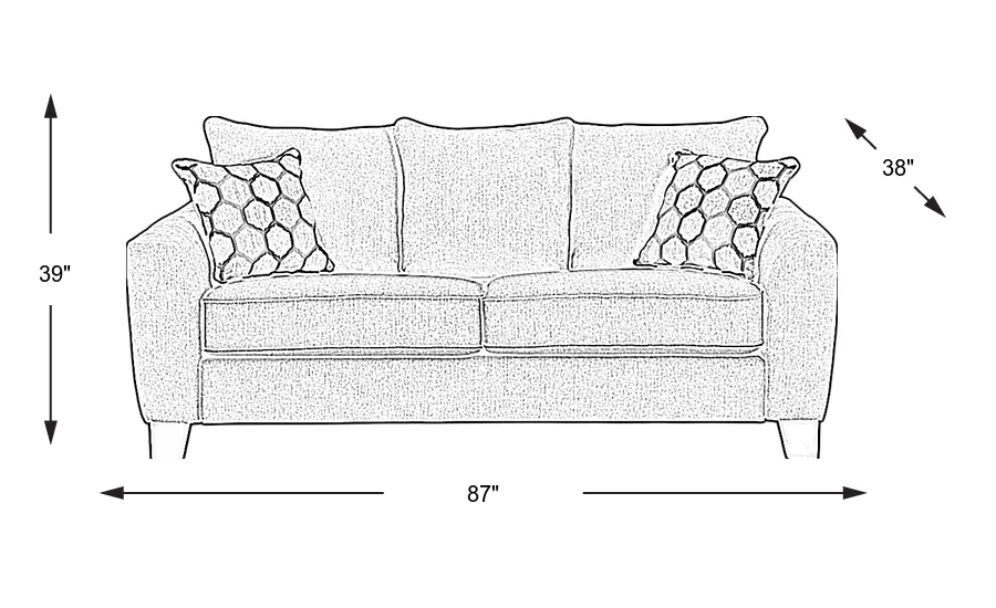 Dimension Image. Please refer to the Dimension Tab on this page for dimension details.