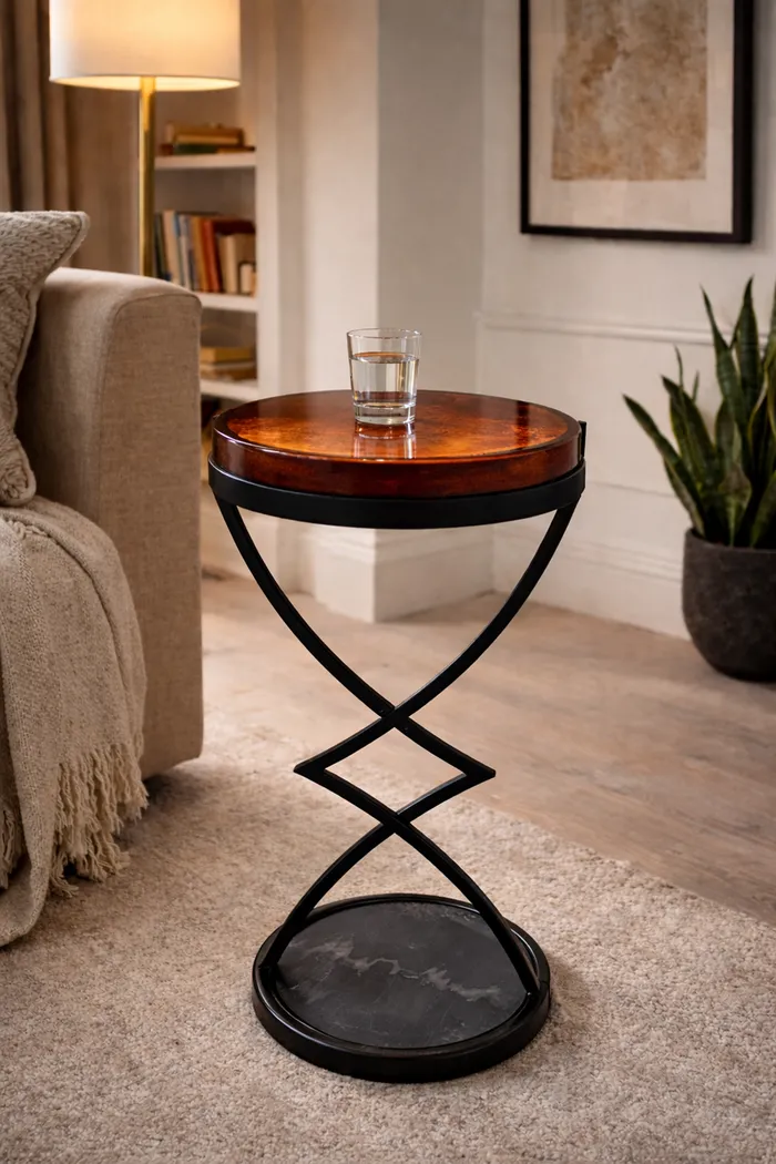 Boniwo Black/Orange Accnet Table - Thumbnail - Image 2