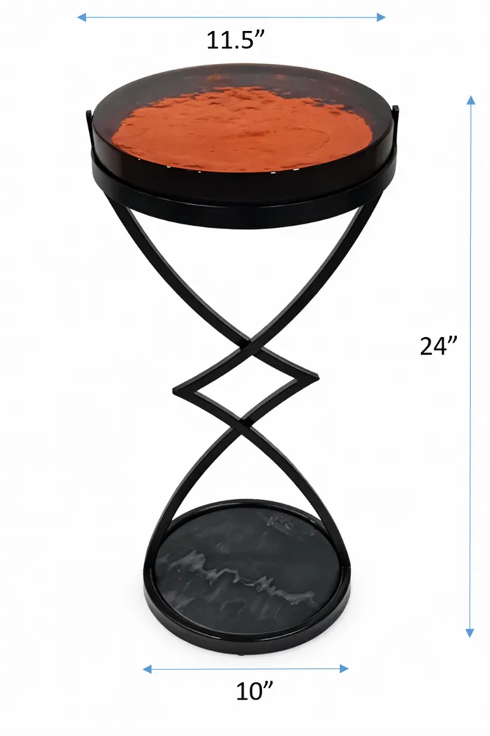 Boniwo Black/Orange Accnet Table - Thumbnail - Image 8