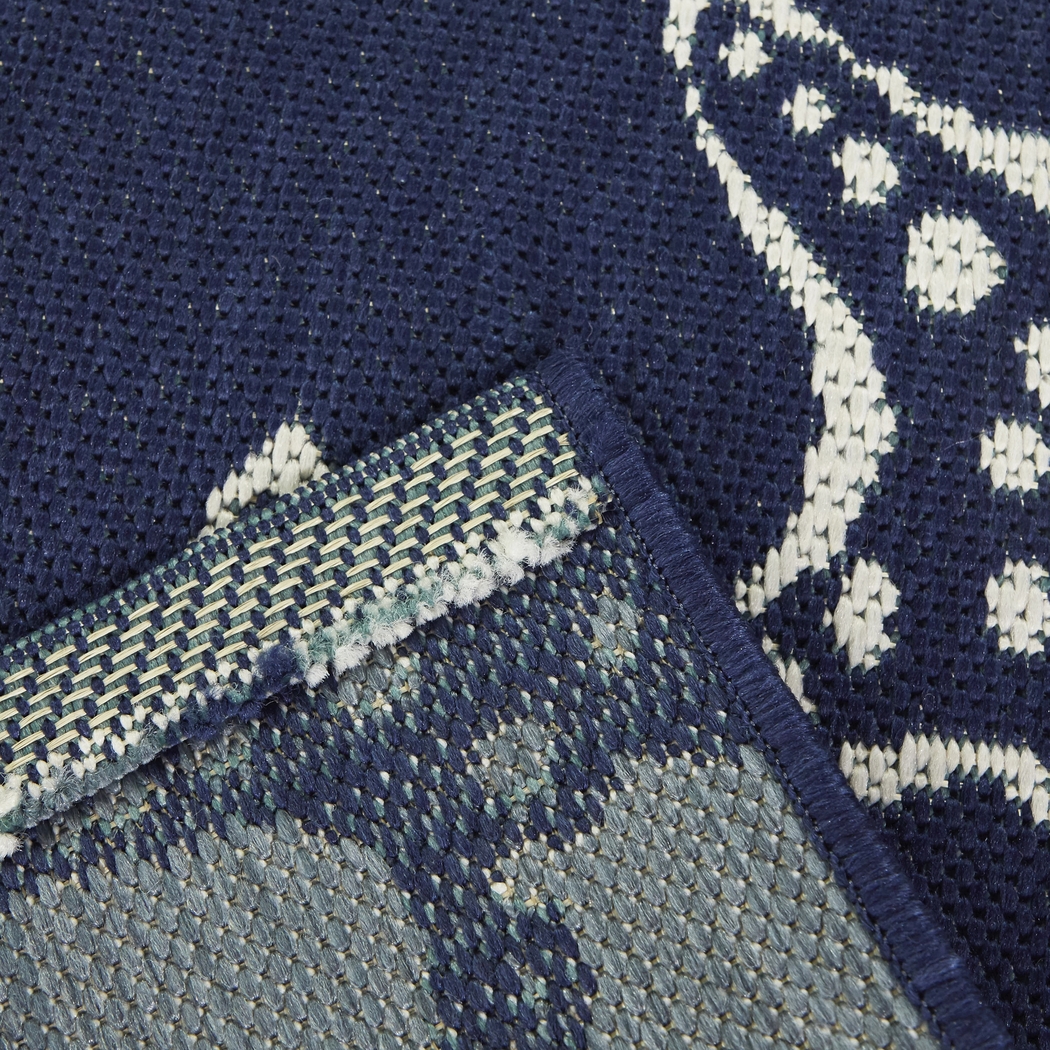 Bora Boulevard Blue 5'3 x 7' Indoor/Outdoor Rug - Thumbnail - Image 2