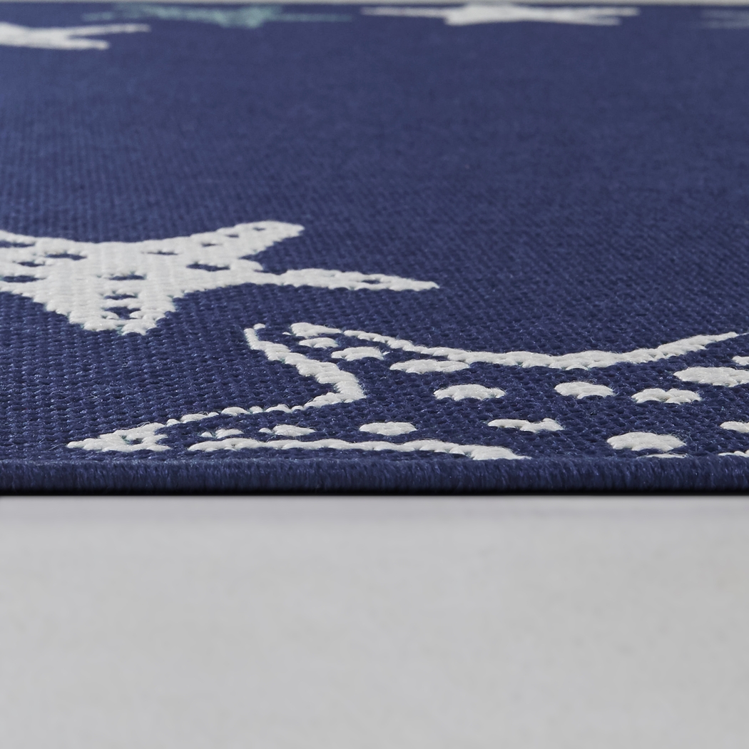 Bora Boulevard Blue 5'3 x 7' Indoor/Outdoor Rug - Thumbnail - Image 4