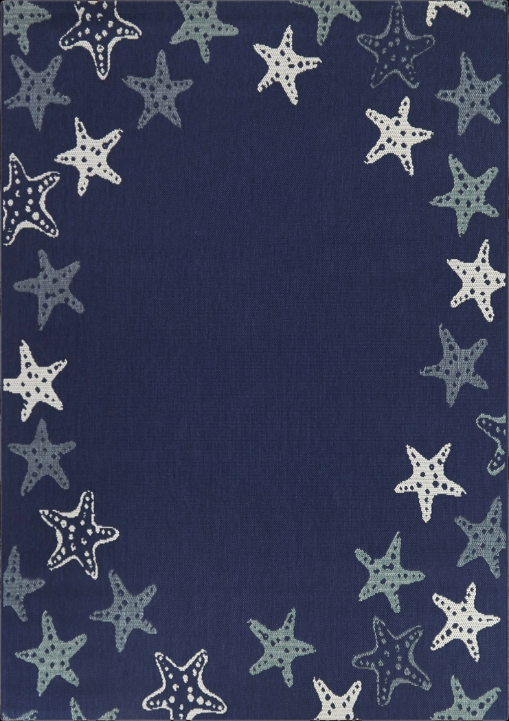 Bora Boulevard Blue 5'3 x 7' Indoor/Outdoor Rug - Thumbnail - Image 1