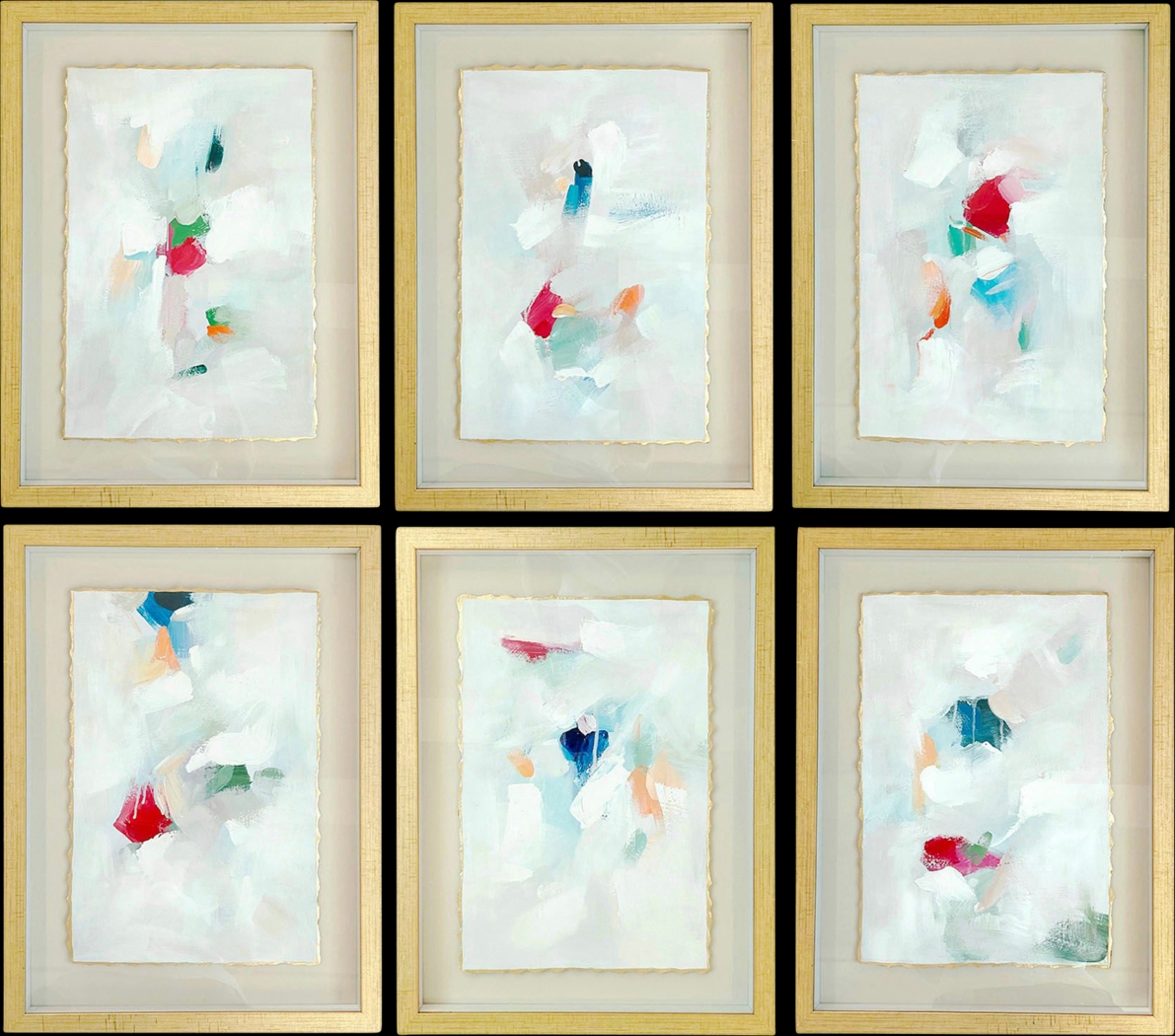 Borah Blue Artwork, Set of 6 - Thumbnail - Image 1