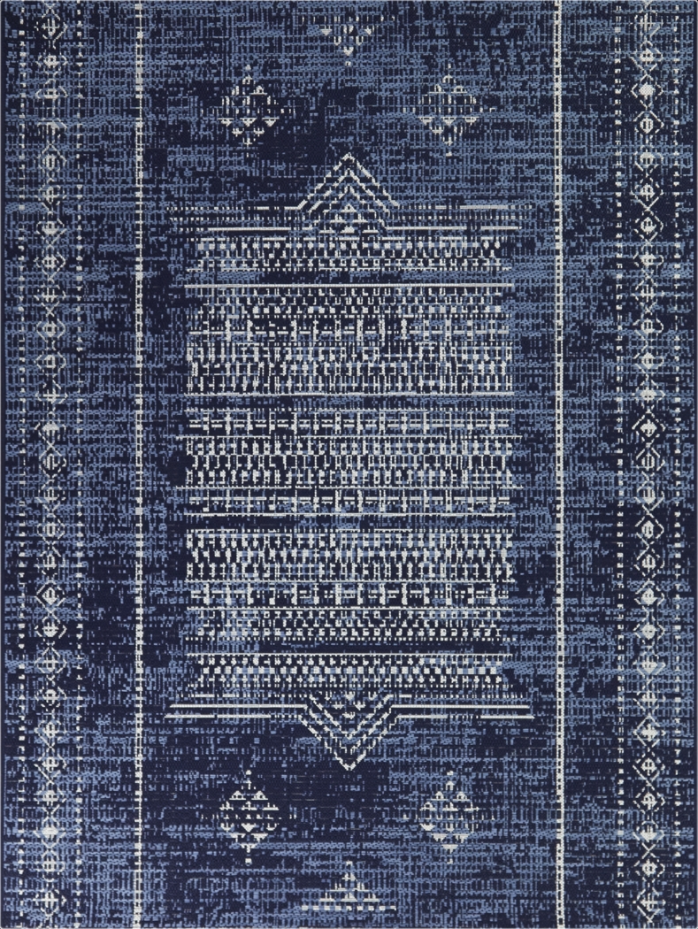 Boran Blue 7' x 10' Indoor/Outdoor Rug - Thumbnail - Image 1