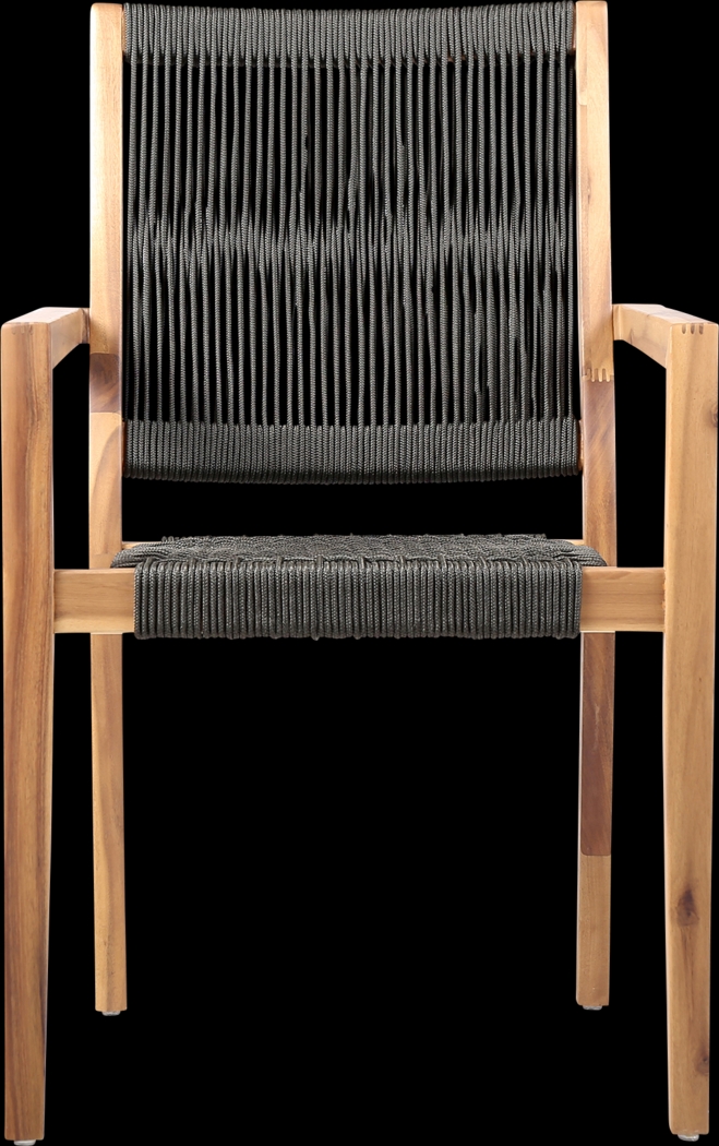 Outdoor Borbeck Black Arm Chair, Set of 2 - Thumbnail - Image 3