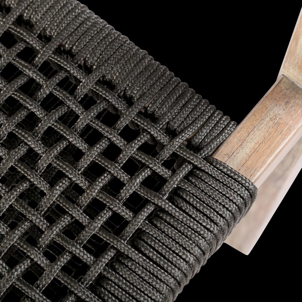 Outdoor Borbeck Black Arm Chair, Set of 2 - Thumbnail - Image 8