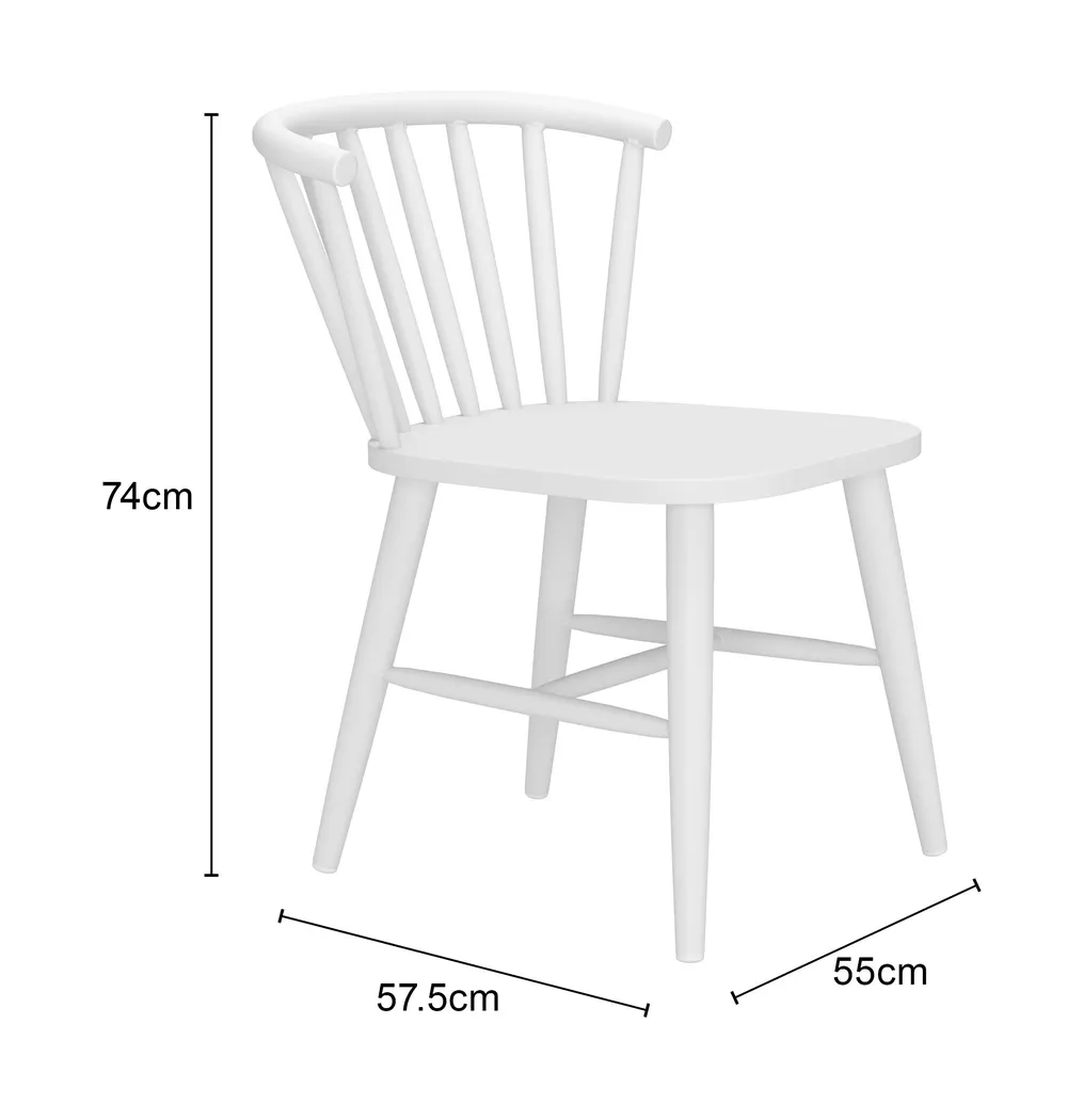 Bormea White Dining Chair - Thumbnail - Image 3