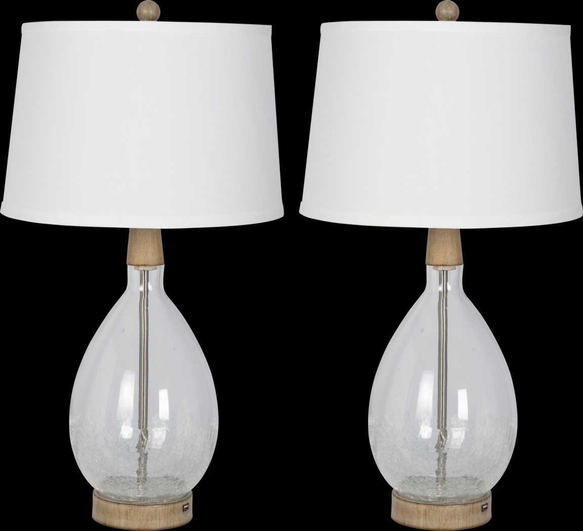 Borrada Bay Clear Table Lamps, Set of 2 - Thumbnail - Image 1