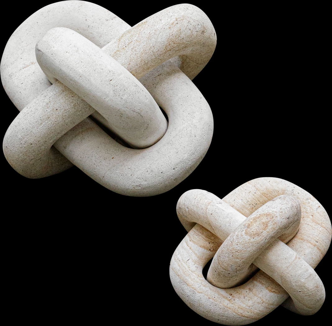 Bosko White Sculpture, Set of 2 - Thumbnail - Image 1