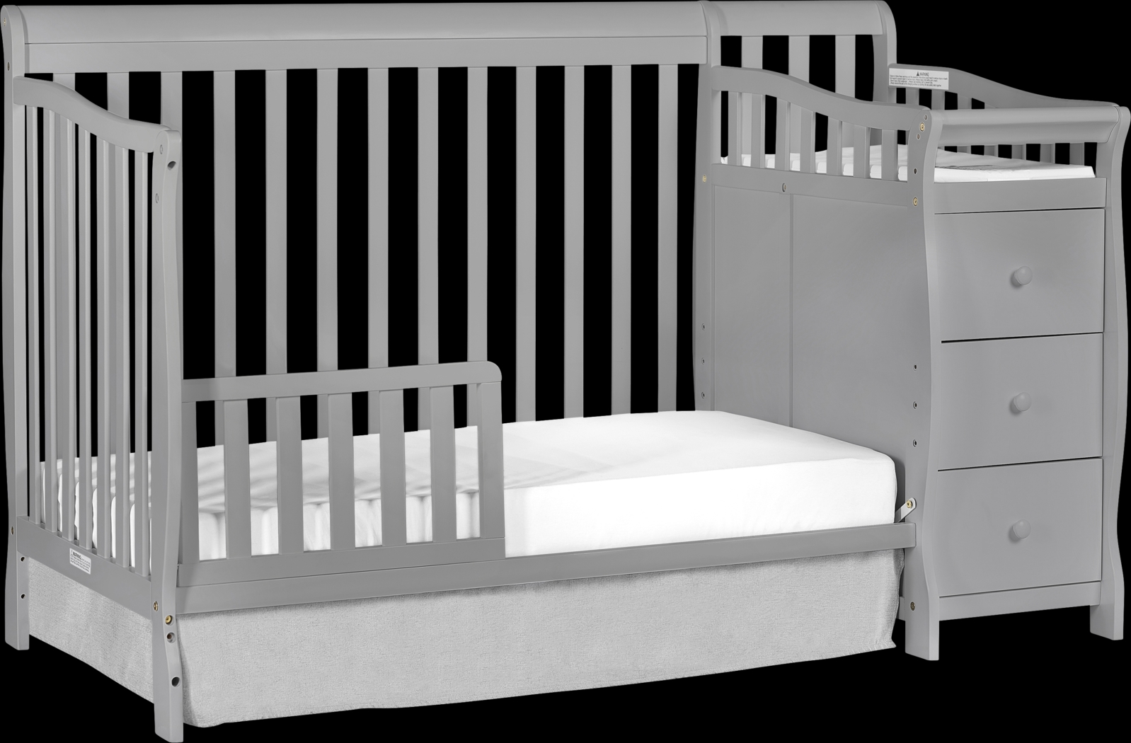 Bosley Gray Convertible Crib and Changer - Thumbnail - Image 2