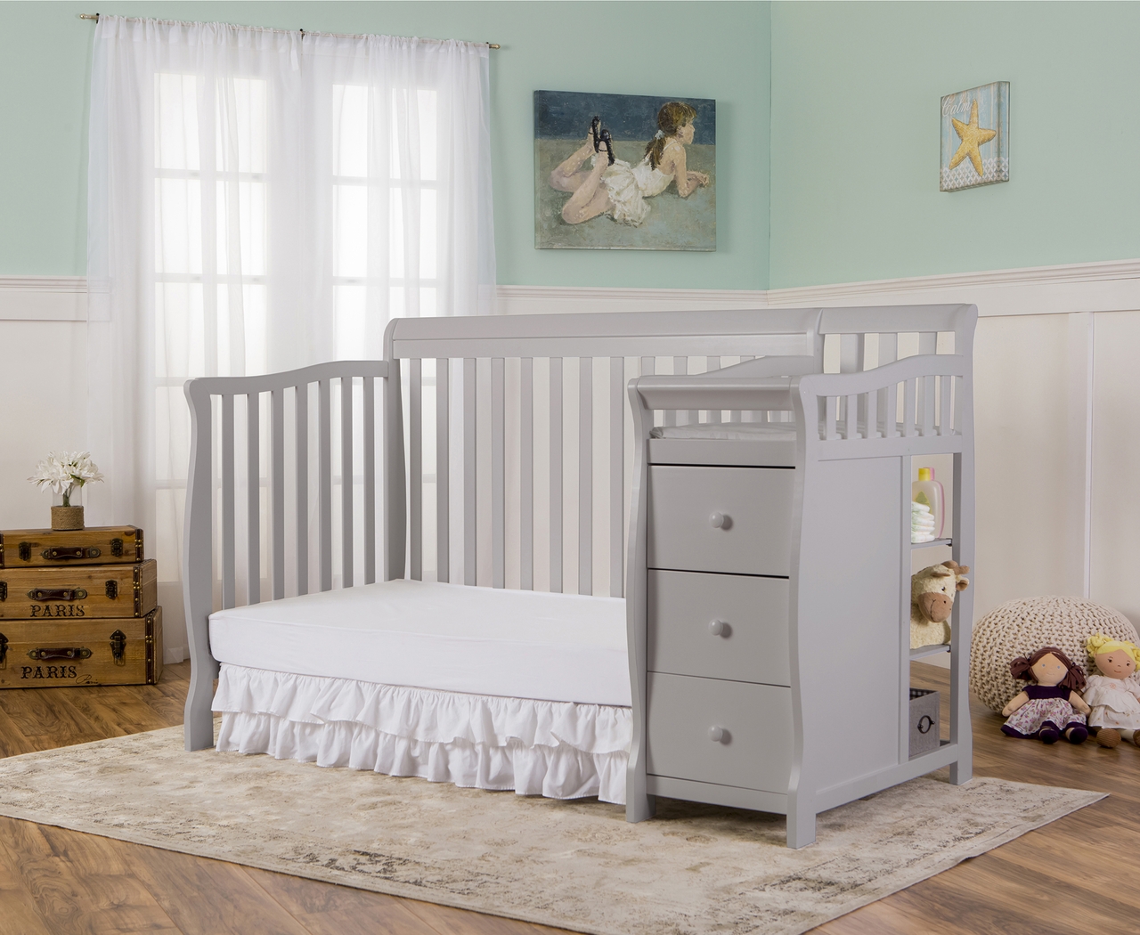 Bosley Gray Convertible Crib and Changer - Thumbnail - Image 6