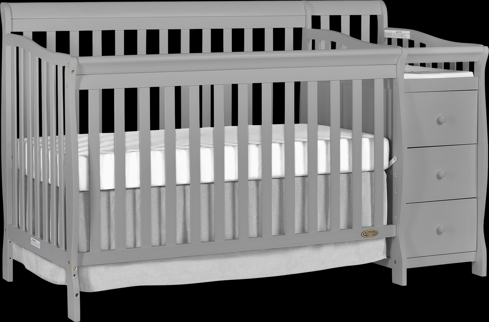 Bosley Gray Convertible Crib and Changer - Thumbnail - Image 1