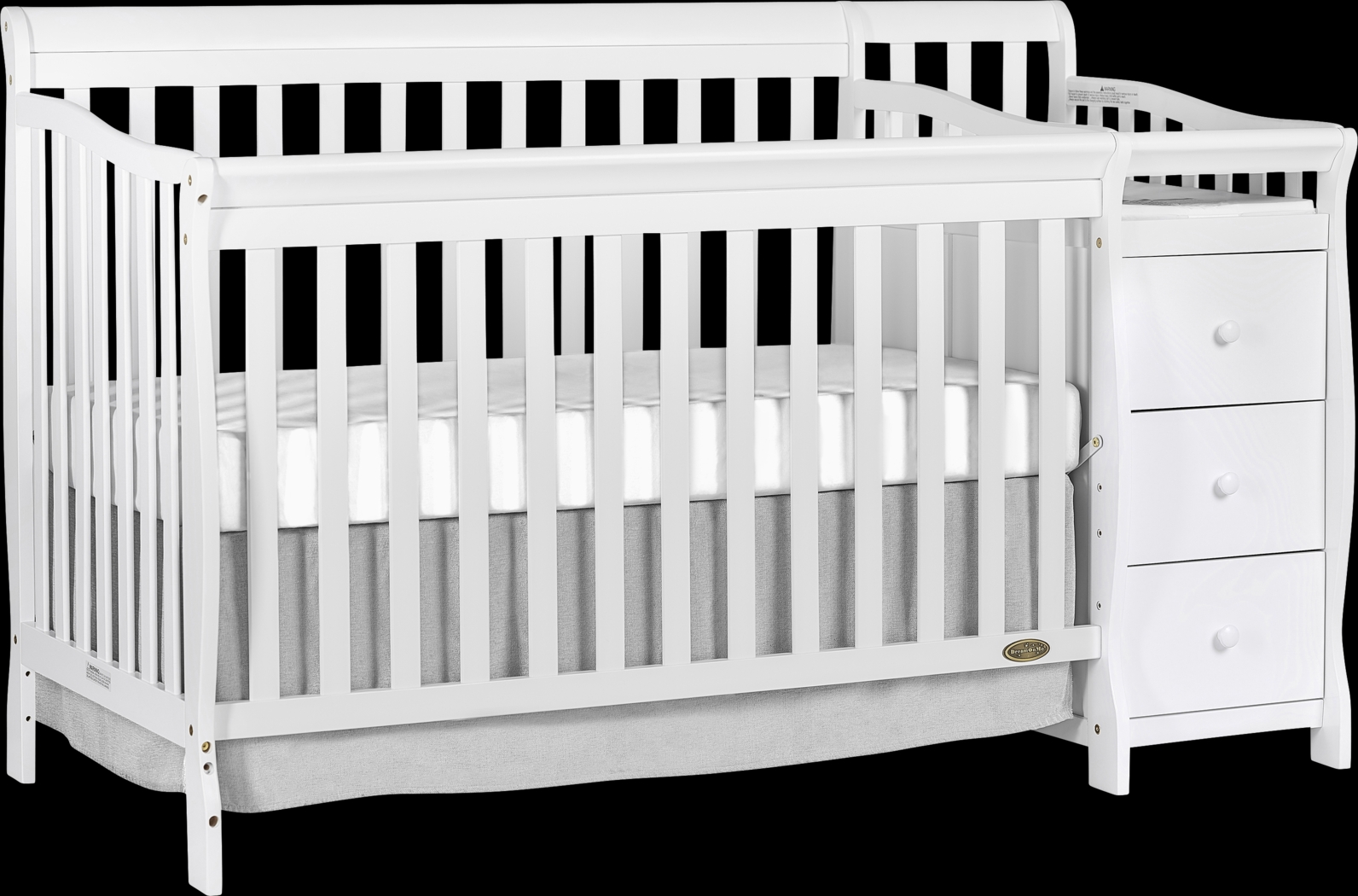 Bosley White Convertible Crib and Changer - Thumbnail - Image 1