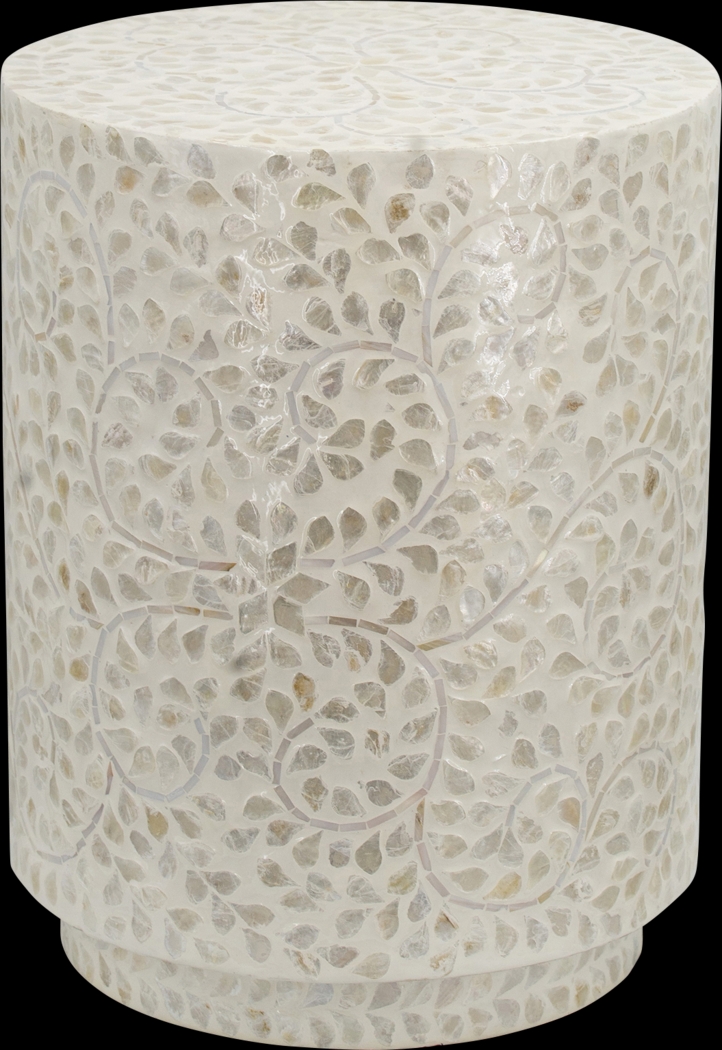 Bossant White Accent Stool - Thumbnail - Image 1