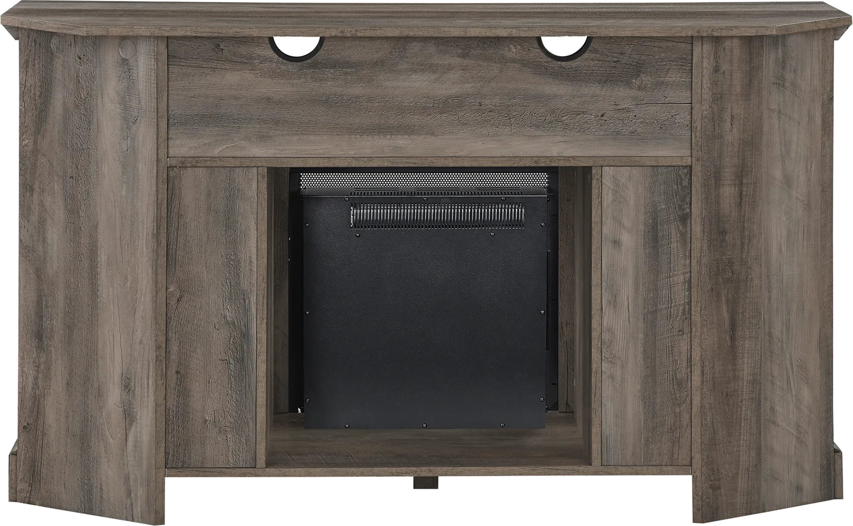 Bosswood Gray 54 in. Console With Electric Fireplace - Thumbnail - Image 3