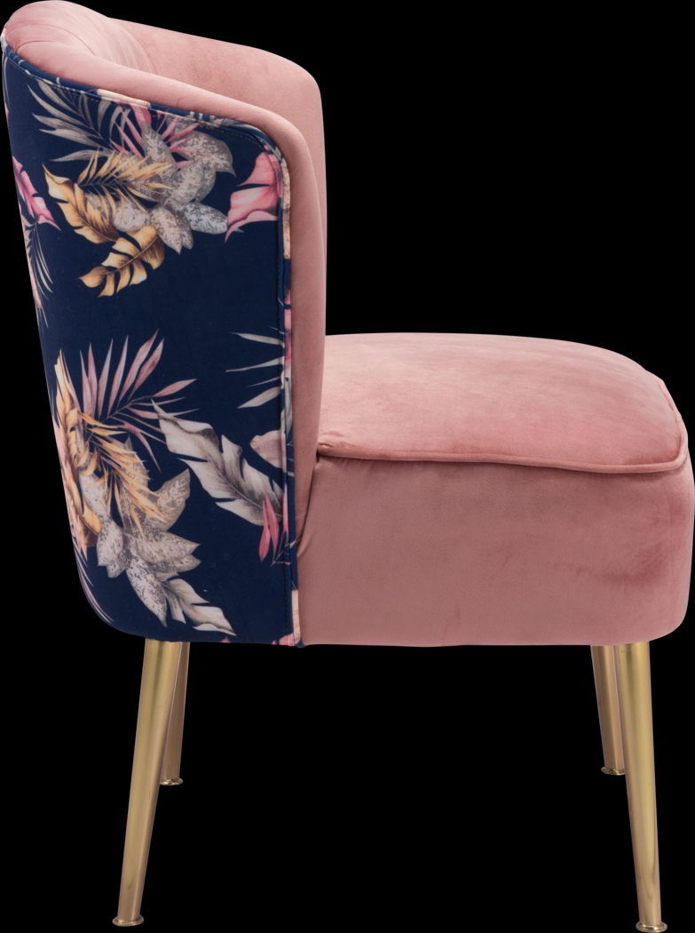 Botanical Eden Pink Accent Chair - Thumbnail - Image 2