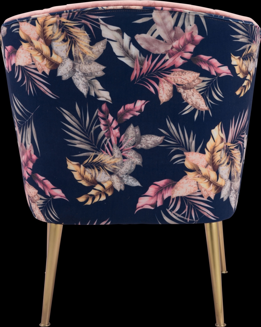 Botanical Eden Pink Accent Chair - Thumbnail - Image 4