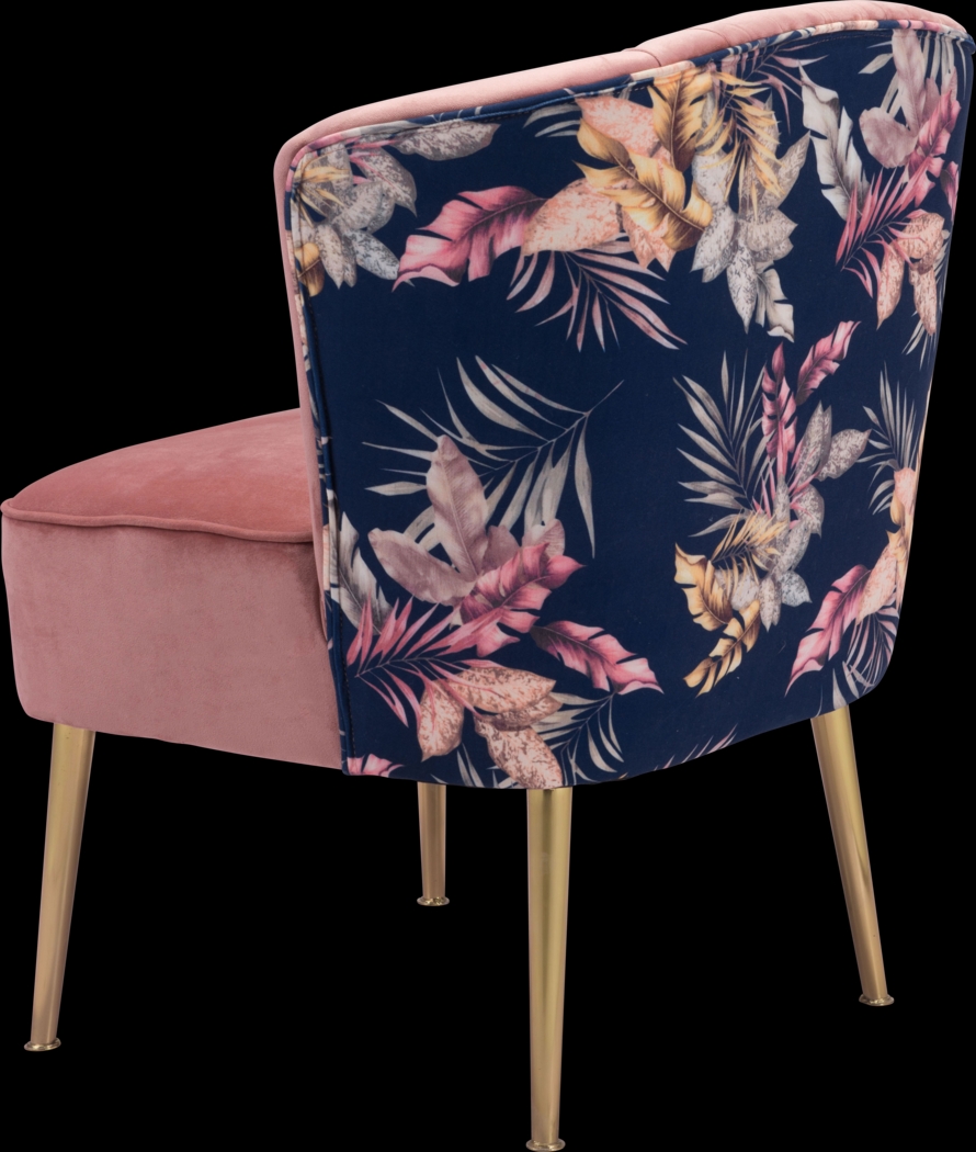 Botanical Eden Pink Accent Chair - Thumbnail - Image 5