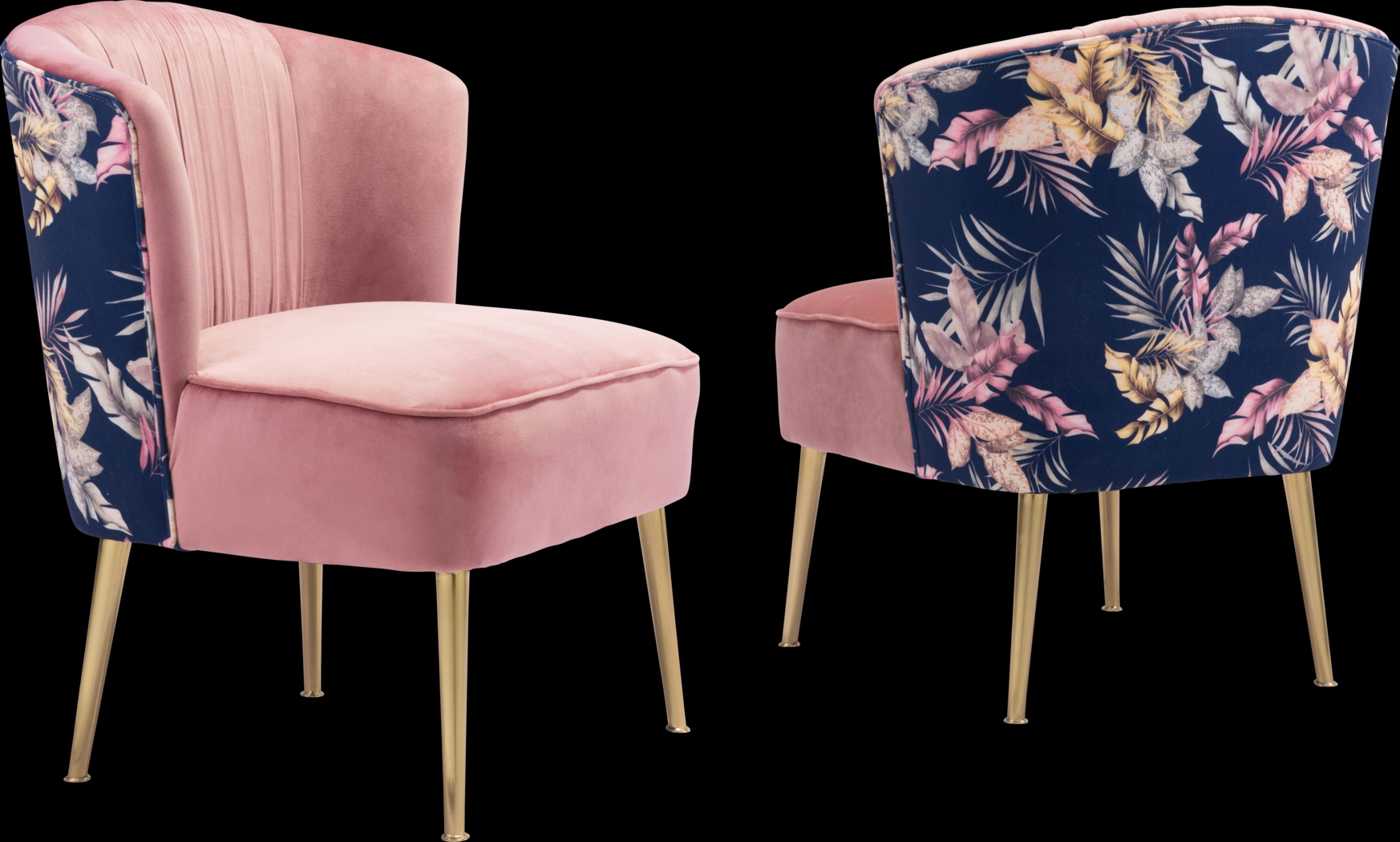 Botanical Eden Pink Accent Chair - Thumbnail - Image 6