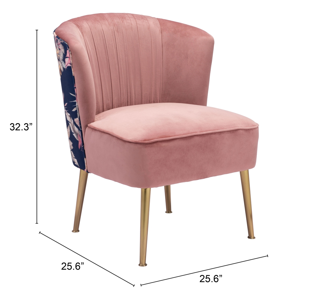 Botanical Eden Pink Accent Chair - Thumbnail - Image 7