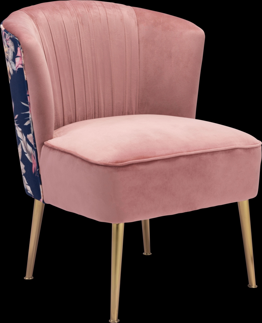 Botanical Eden Pink Accent Chair - Thumbnail - Image 1