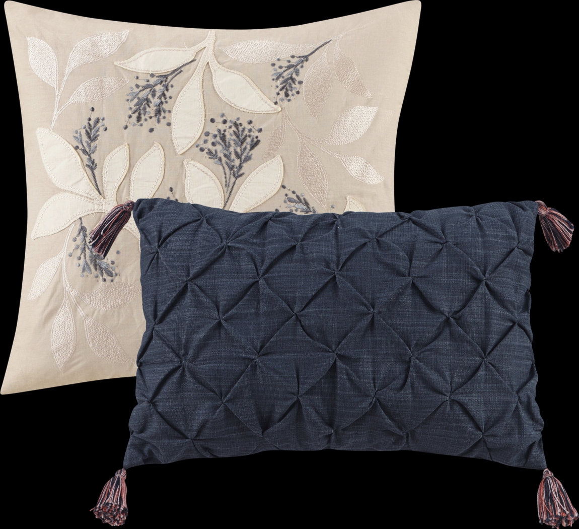 Bottlebrush Navy 8 Pc King Comforter Set - Thumbnail - Image 6