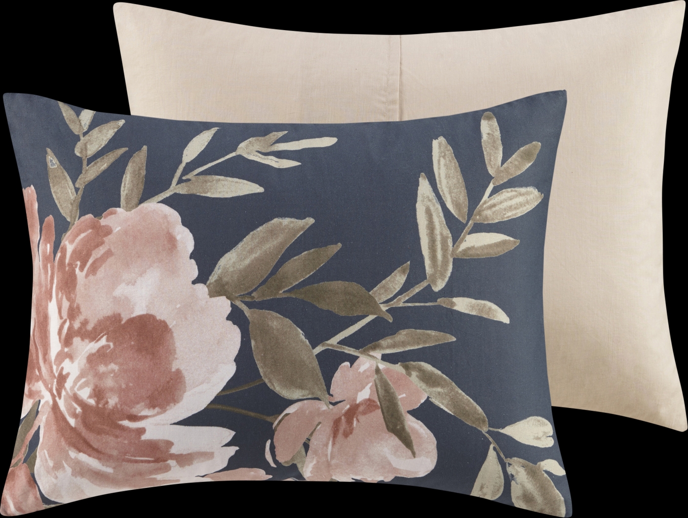 Bottlebrush Navy 8 Pc Queen Comforter Set - Thumbnail - Image 13