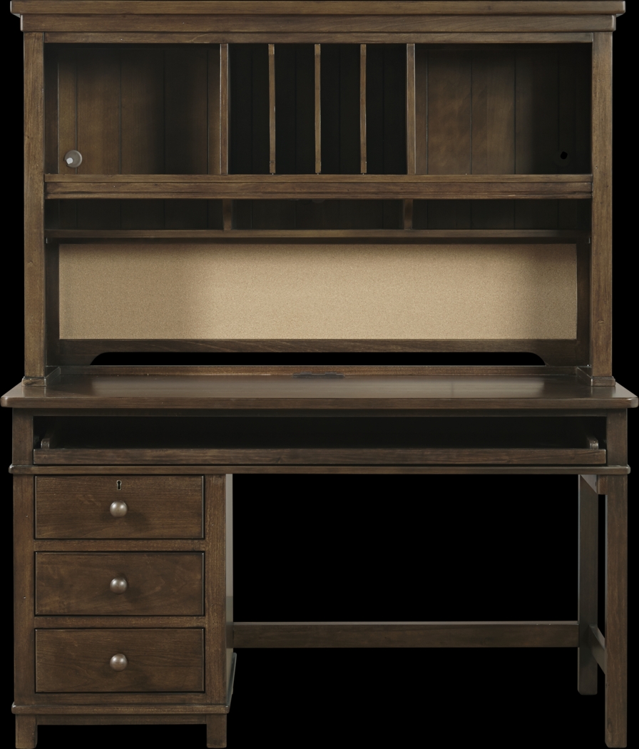 Boulder Chocolate Desk & Hutch - Thumbnail - Image 1