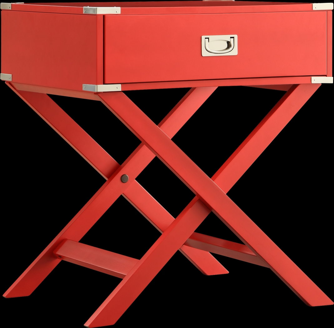 Bowen Red Accent Table - Thumbnail - Image 1