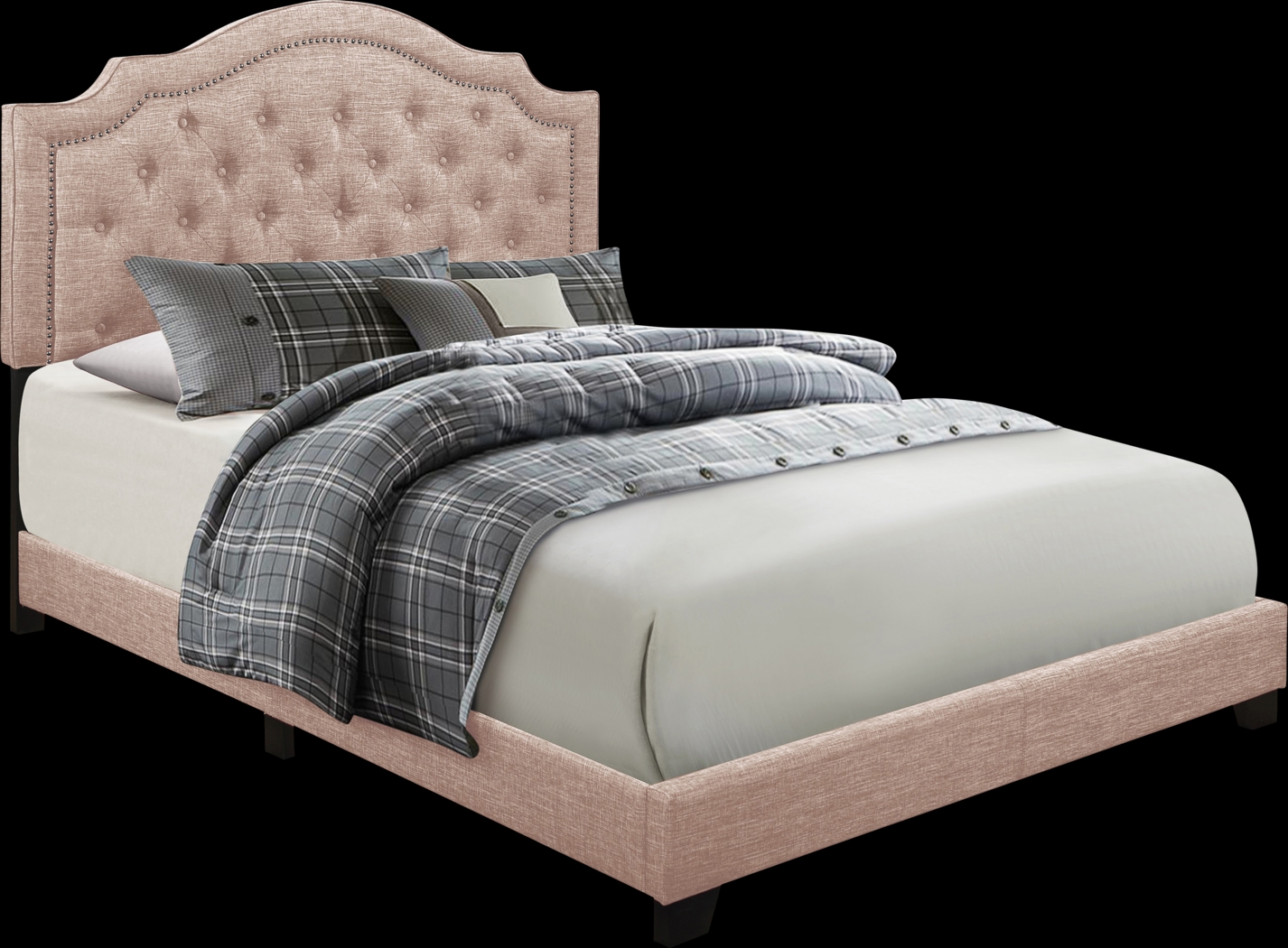 Bowerton Beige Full Upholstered Bed - Thumbnail - Image 3