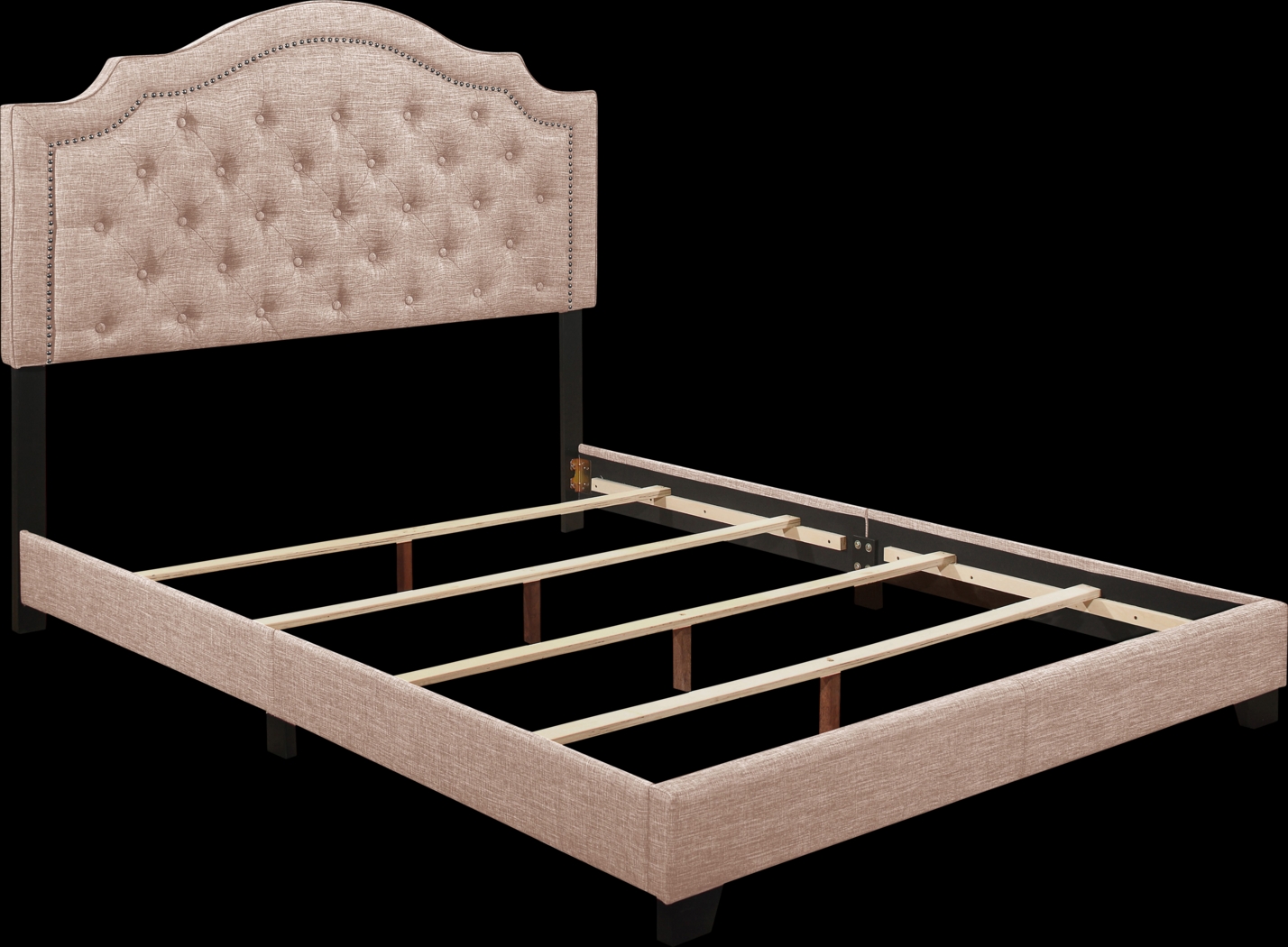 Bowerton Beige King Upholstered Bed - Thumbnail - Image 4