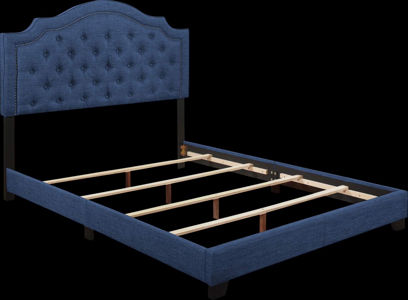 Bowerton Blue Queen Upholstered Bed - Thumbnail - Image 4