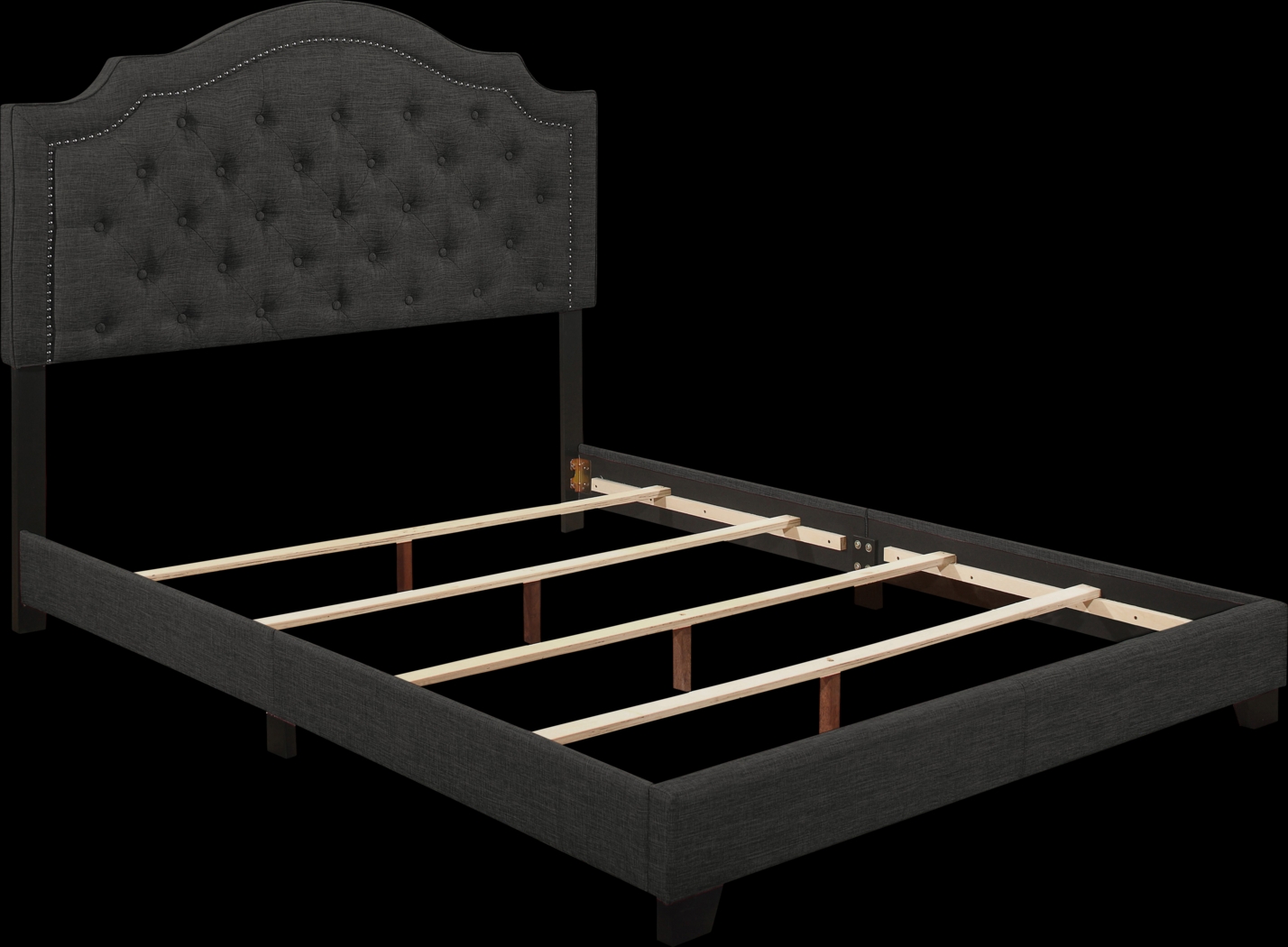 Bowerton Dark Gray Full Upholstered Bed - Thumbnail - Image 4