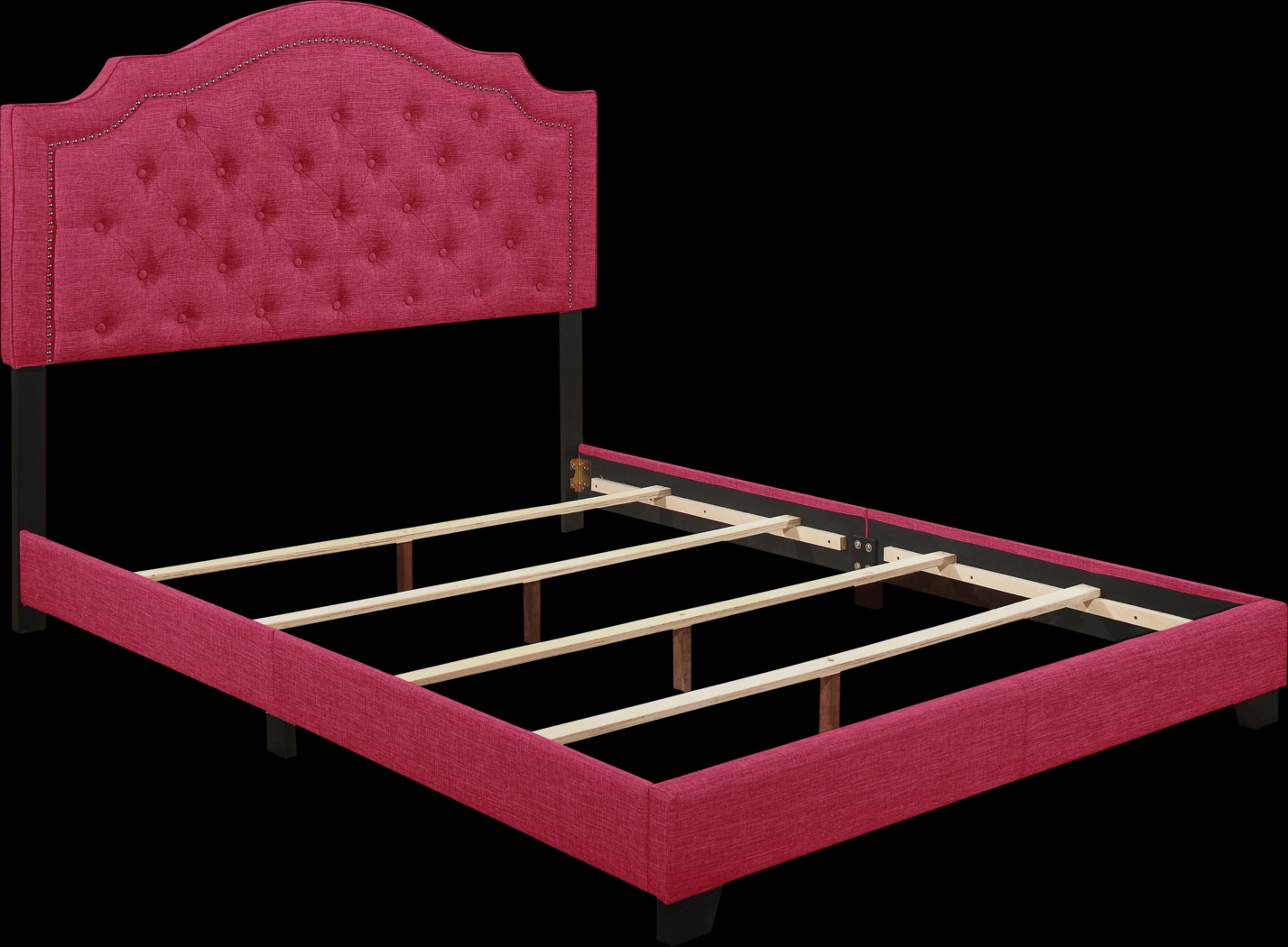 Bowerton Pink Full Upholstered Bed - Thumbnail - Image 4