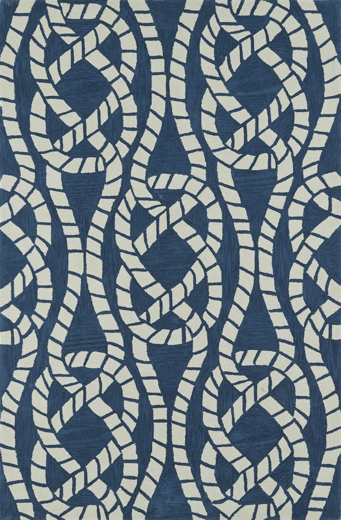 Bowline Blue 3'6 x 5'6 Rug - Thumbnail - Image 1