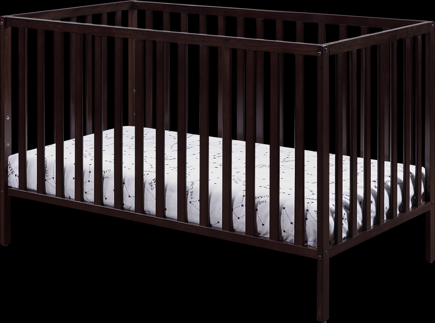 Bowstrom Brown Convertible Crib and Guard Rail - Thumbnail - Image 1