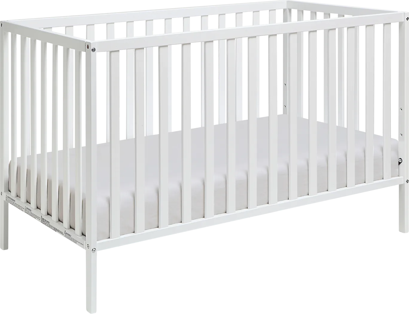 Bowstrom White Convertible Crib and Guard Rail - Thumbnail - Image 1