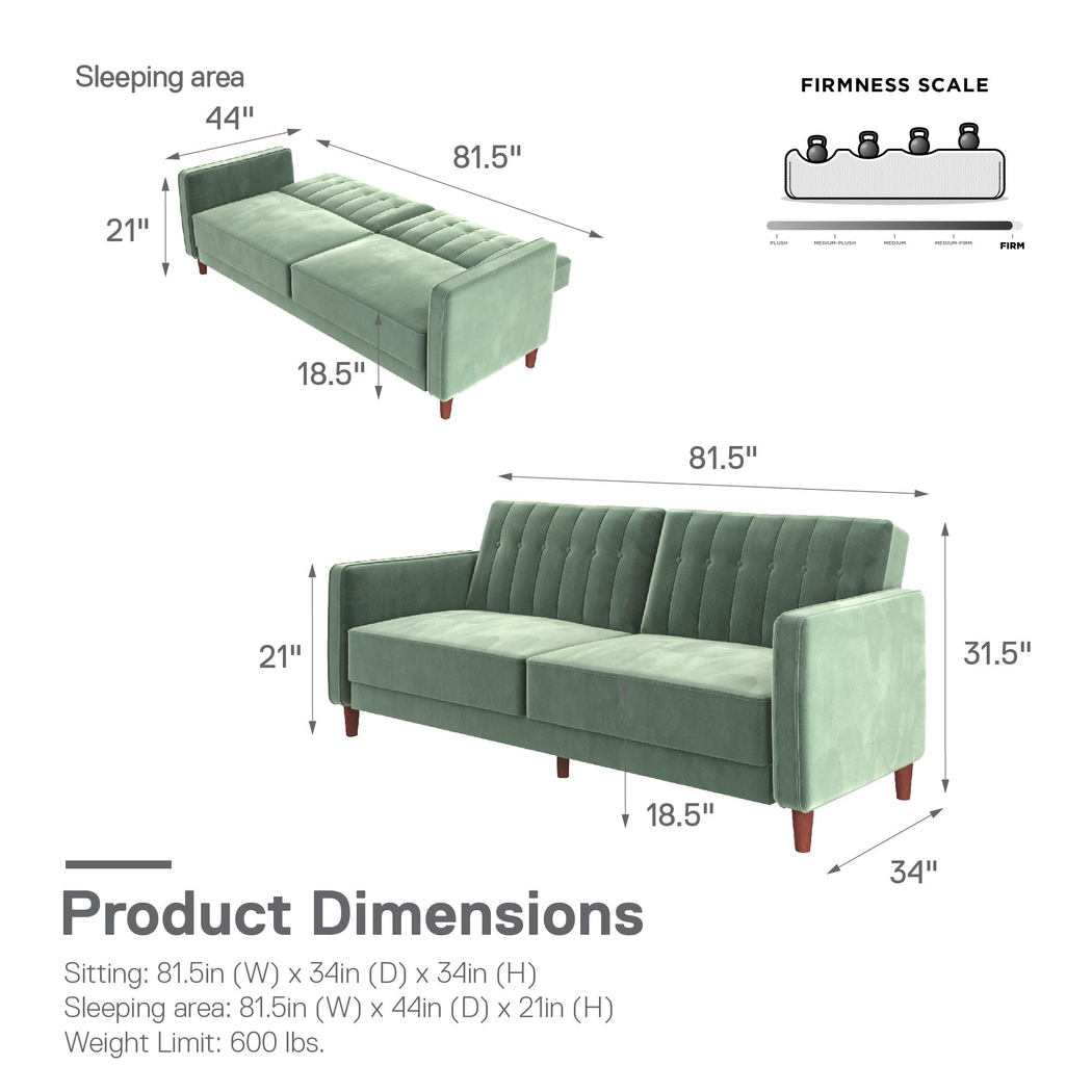 Boxmeer Light Green Futon - Thumbnail - Image 15