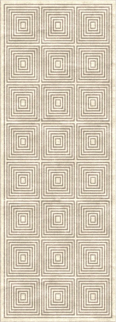 Boxy Cream 2'10 x 7'10 Runner Rug - Thumbnail - Image 1