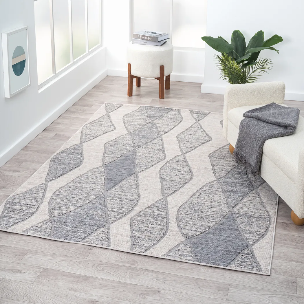 Boyale Blue 5' x 7' Indoor/Outdoor Rug - Image 7