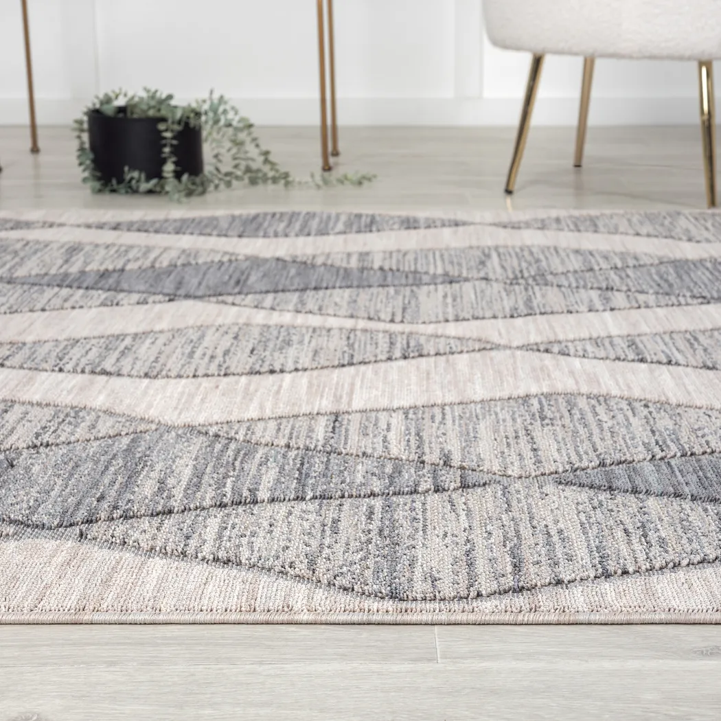 Boyale Blue 7'10 x 9'10 Indoor/Outdoor Rug - Image 8