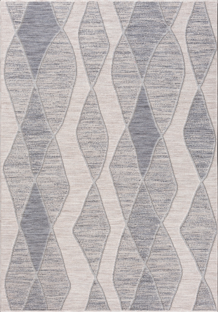 Boyale Blue 7'10 x 9'10 Indoor/Outdoor Rug - Thumbnail - Image 1