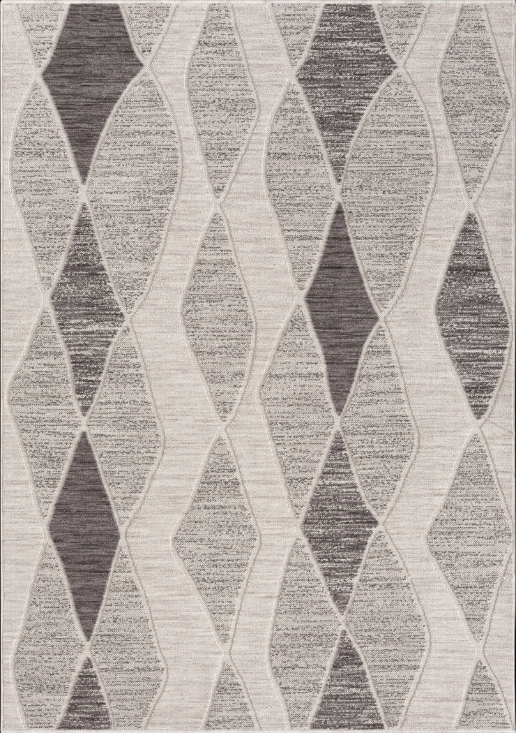 Boyale Gray 5' x 7' Indoor/Outdoor Rug - Thumbnail - Image 1