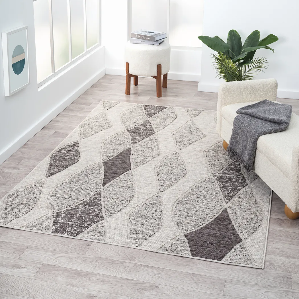 Boyale Gray 7'10 x 9'10 Indoor/Outdoor Rug - Image 7