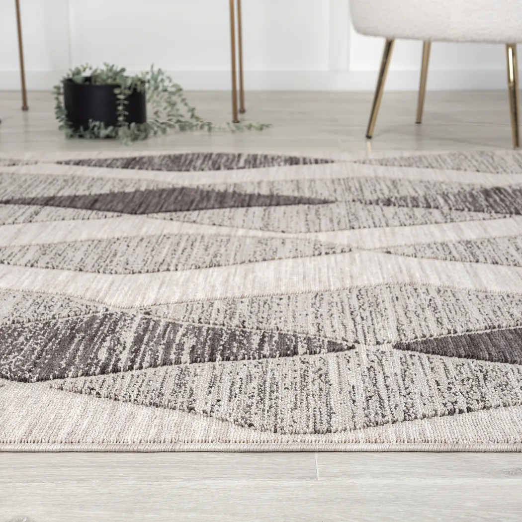 Boyale Gray 7'10 x 9'10 Indoor/Outdoor Rug - Image 8