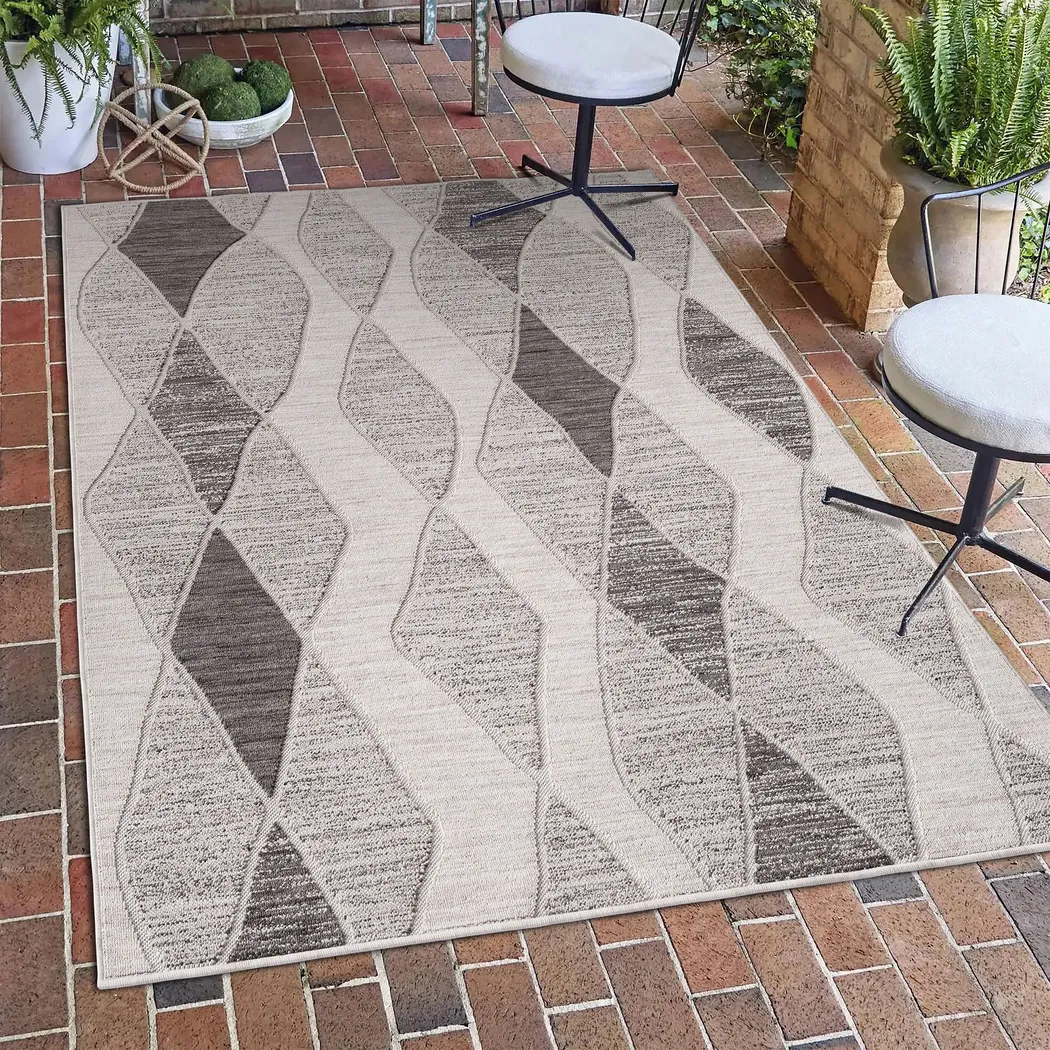 Boyale Gray 7'10 x 9'10 Indoor/Outdoor Rug - Image 9