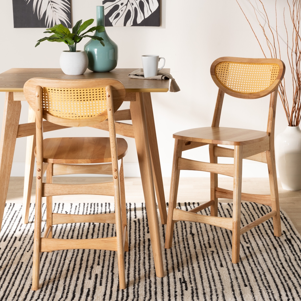 Boycher Light Brown Counter Stool, Set of 2 - Thumbnail - Image 2