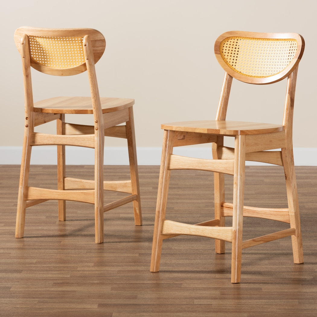 Boycher Light Brown Counter Stool, Set of 2 - Thumbnail - Image 7