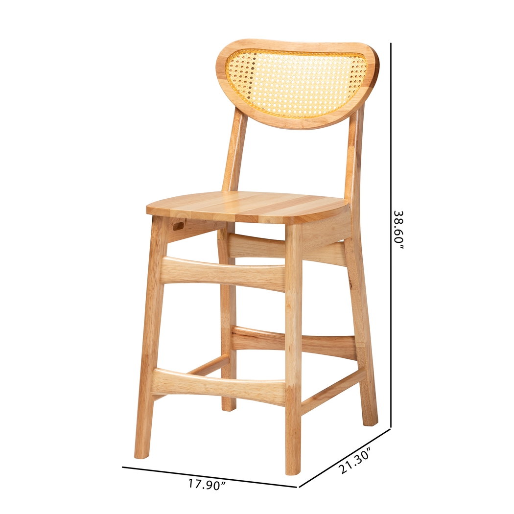Boycher Light Brown Counter Stool, Set of 2 - Thumbnail - Image 9
