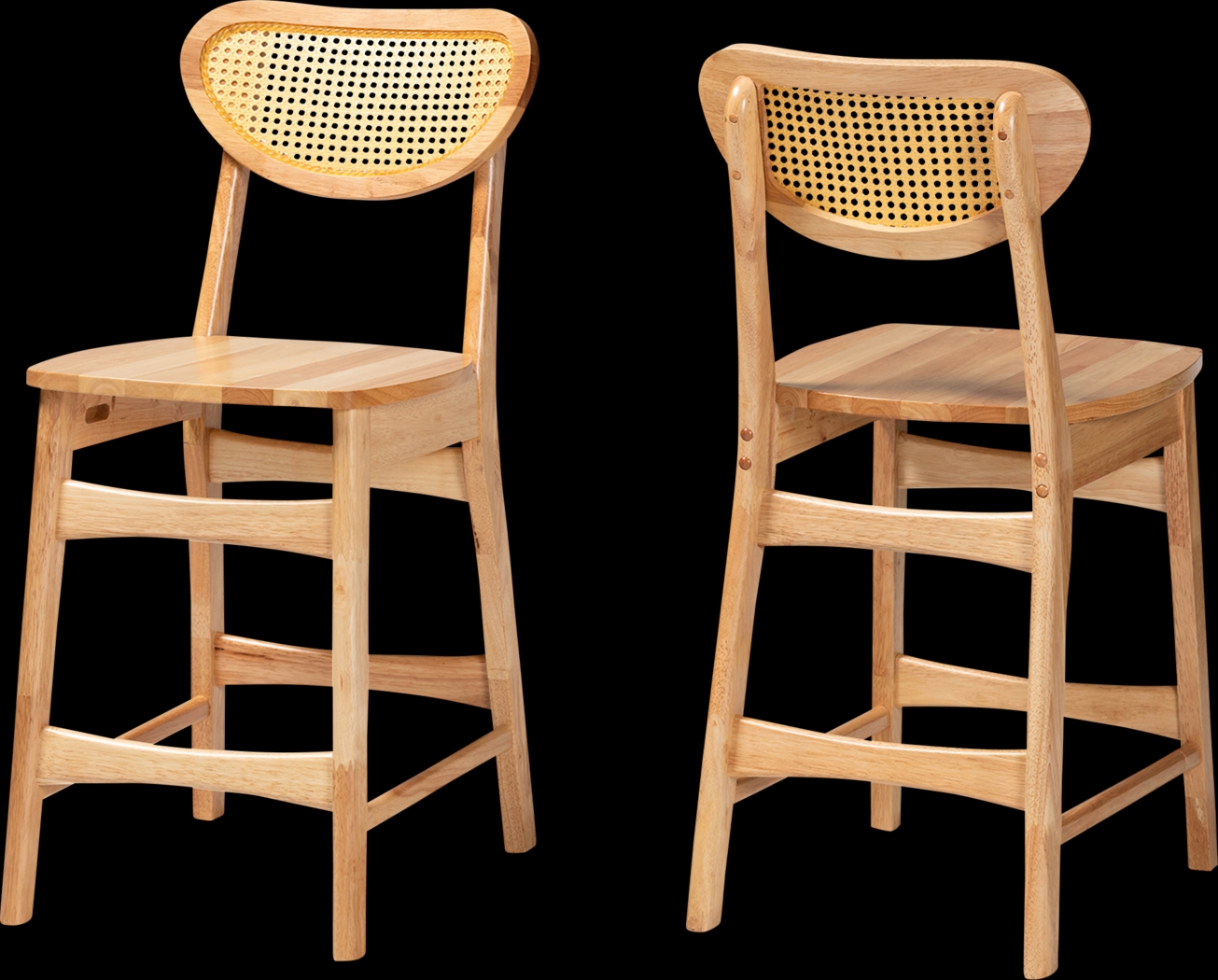 Boycher Light Brown Counter Stool, Set of 2 - Thumbnail - Image 1